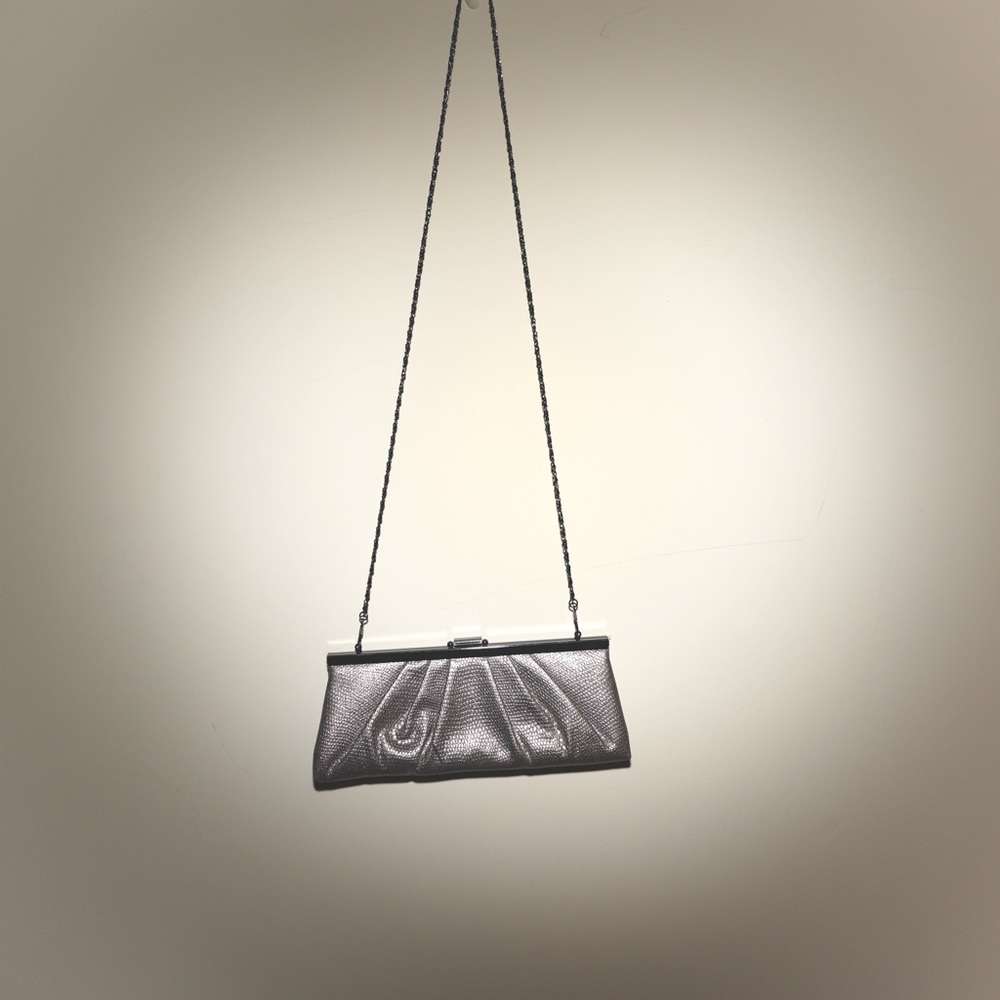 Jessica McClintock Metallic Silver Shoulder Bag